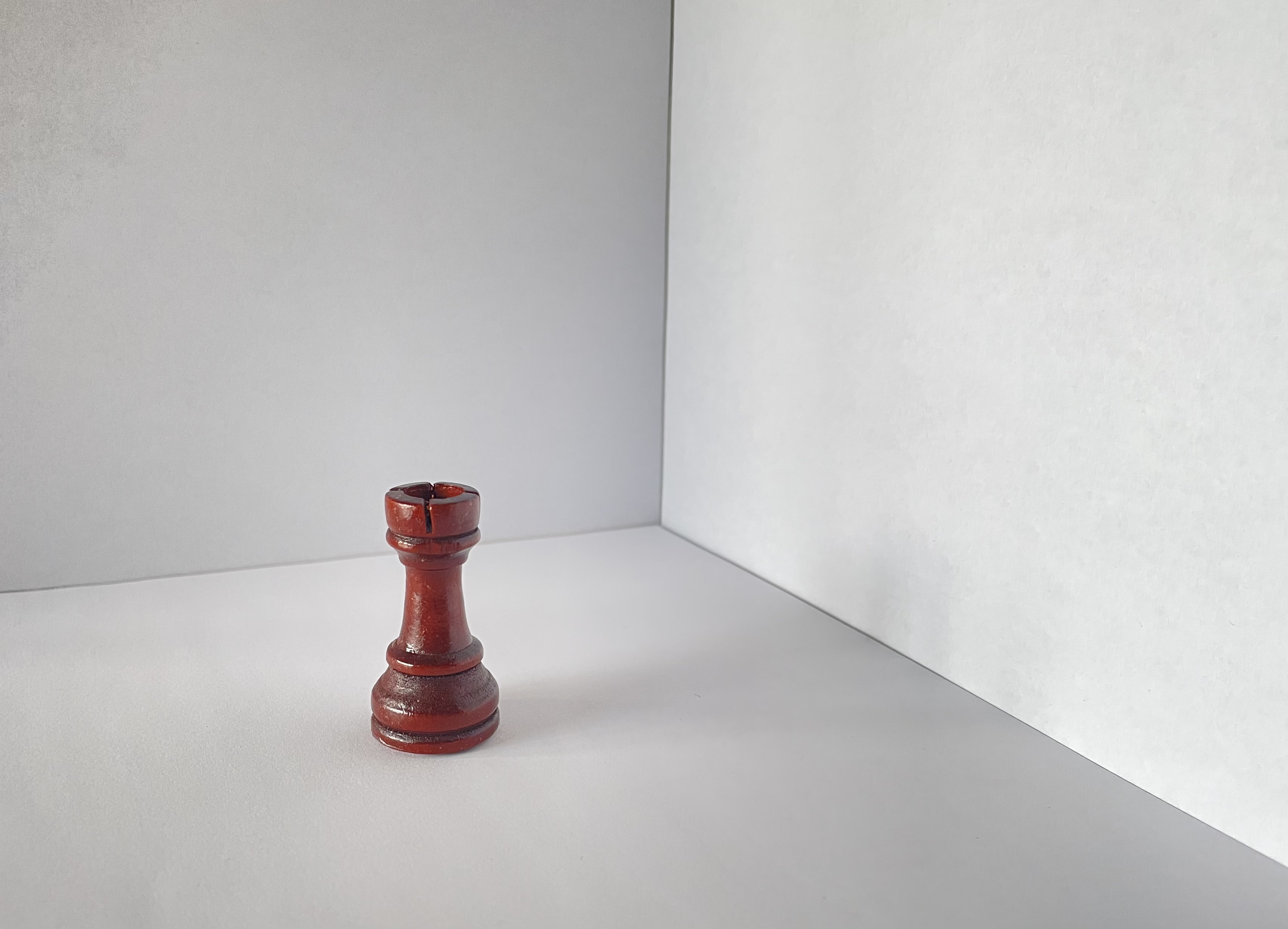 The front view of the chess piece.