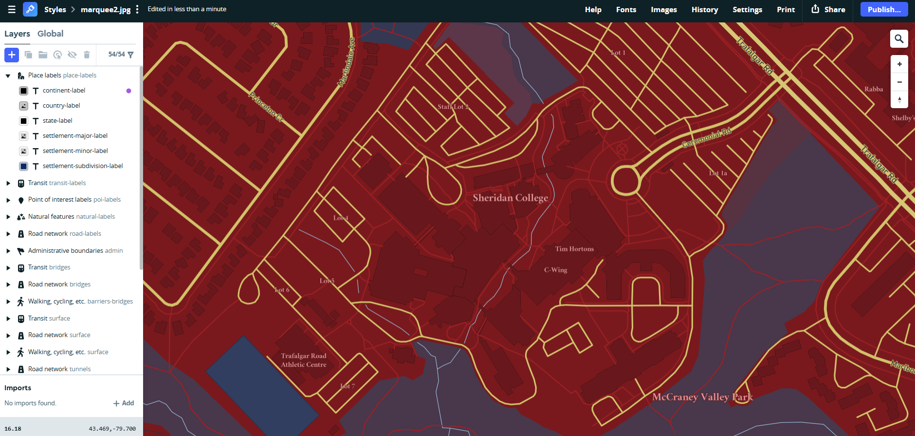 Using the colours from the marquee image, I focused on the area where you can grab your food to source the colours from.