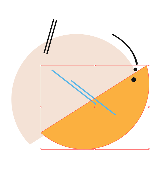 There was one more colour for the rules detail, so I changed it to yellow while changing the composition.