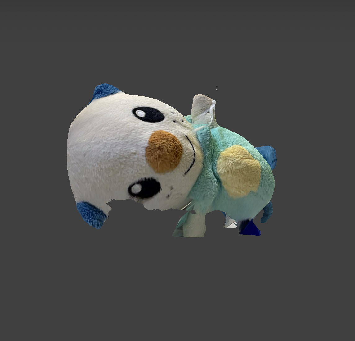 Here is my first attempt using Scaniverse to scan my pokemon plush. There was a lot of holes, so I needed to do it a few more times.