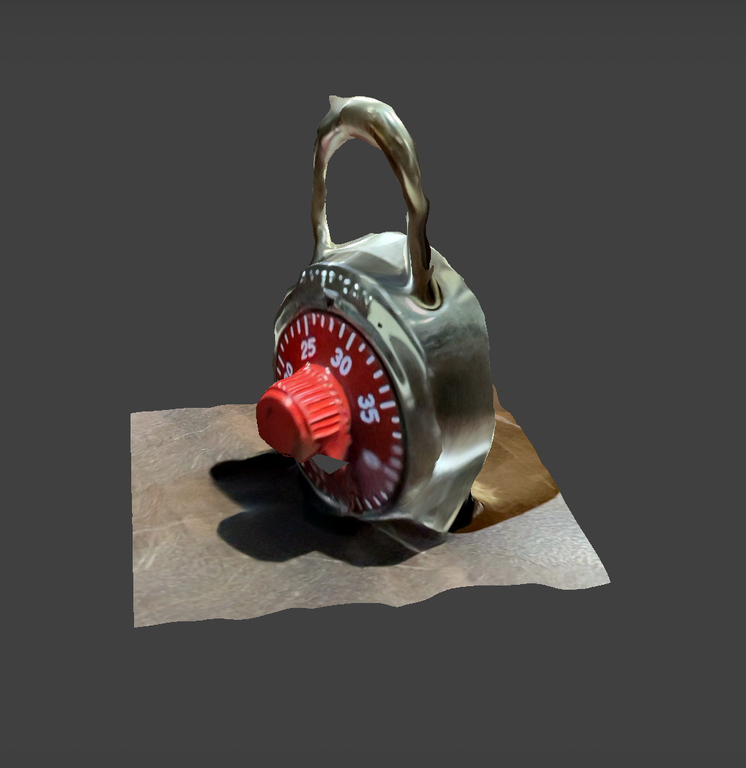 Although metallic items were not ideal to scan, I experimented to see if how it would turn out. Surpringly, this turned out better than I expected. I chose a lock because this was my very first lock in highschool, which was a new milestone for me at the time.