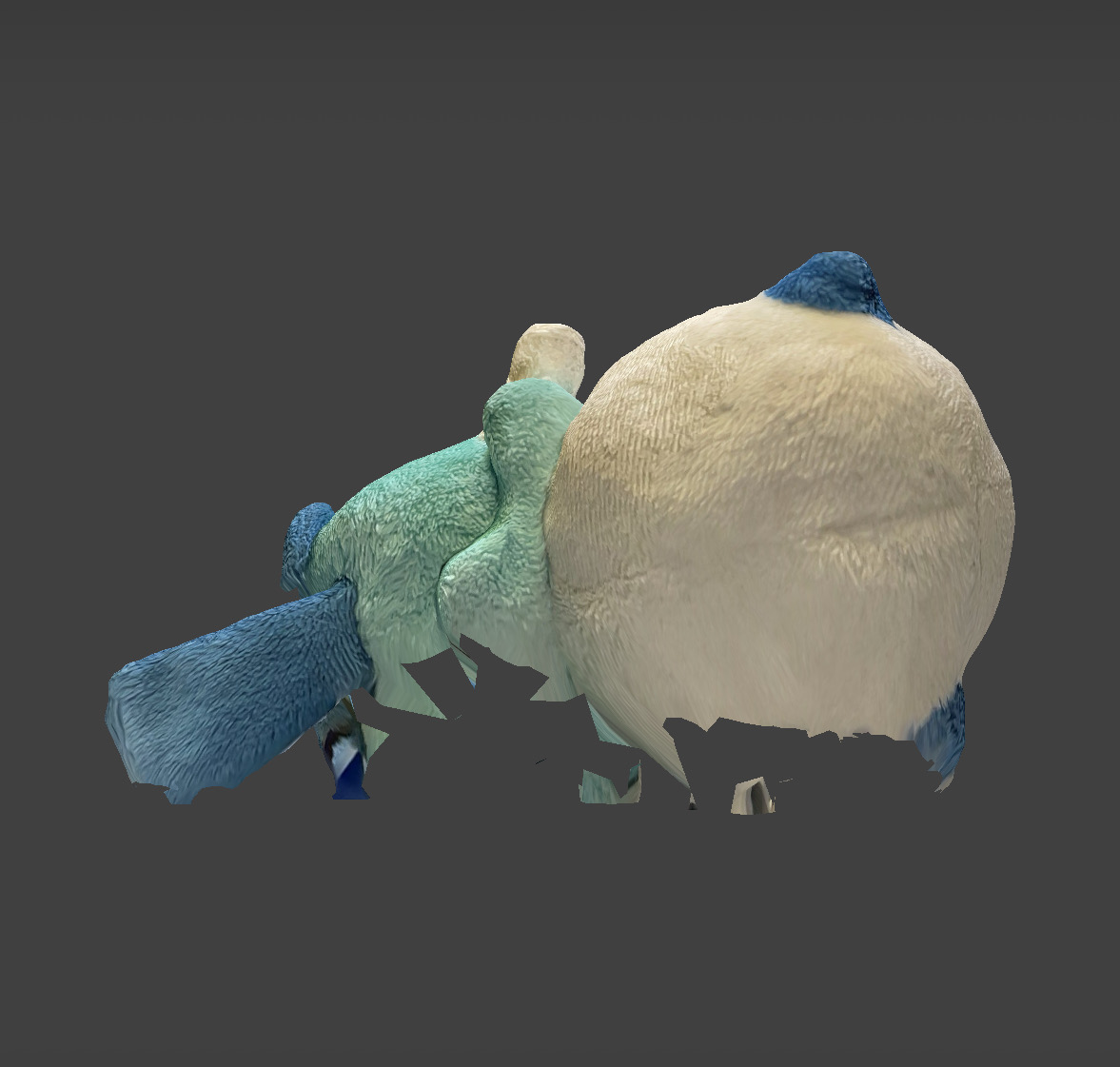 The second attempt of scanning my oshawott plush was almost perfect, that was until I noticed a hole at the back of his head.