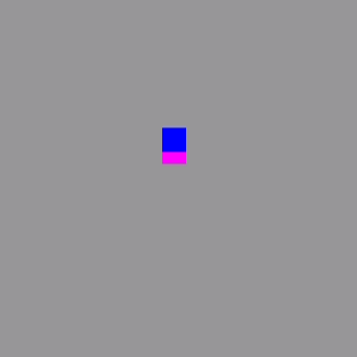 I took the concepts from the first sketch (colour changing) alongside leaving a trail behind together. There's not only a trail but it alternates colours too.