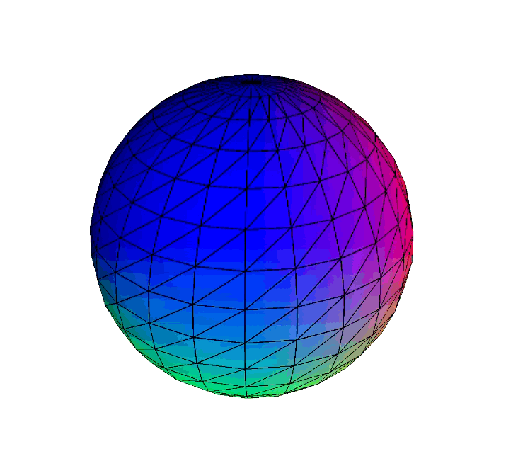 I thought of finding other interesting geometric shapes I could use instead of the standard torus from the tutorial. This spherical shape with lines was sourced from the p5 website.